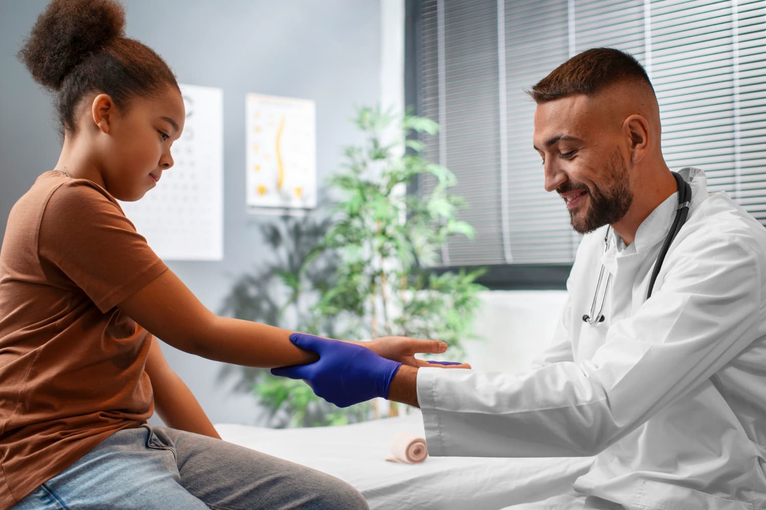 doctor treating patient